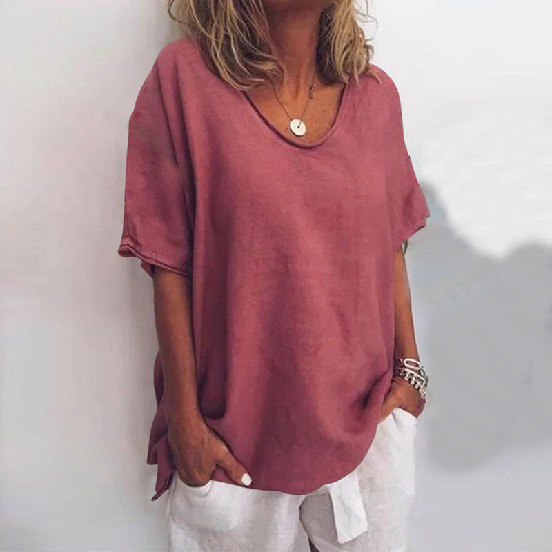 Bequeme & elegante Frauen Kurzarmbluse in zeitlosem Design; perfekt für jeden Anlass.
