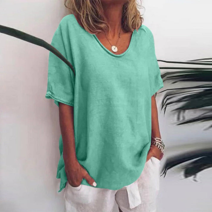 Sommerliche Kurzarmbluse für Damen, elegant & luftig, ideal für Komfort und Stil im Alltag.