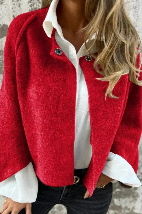 Moderne Damen-Kurzjacke mit schicken ausgestellten Ärmeln. Perfekt als stilvolle Übergangsjacke oder Blazer.