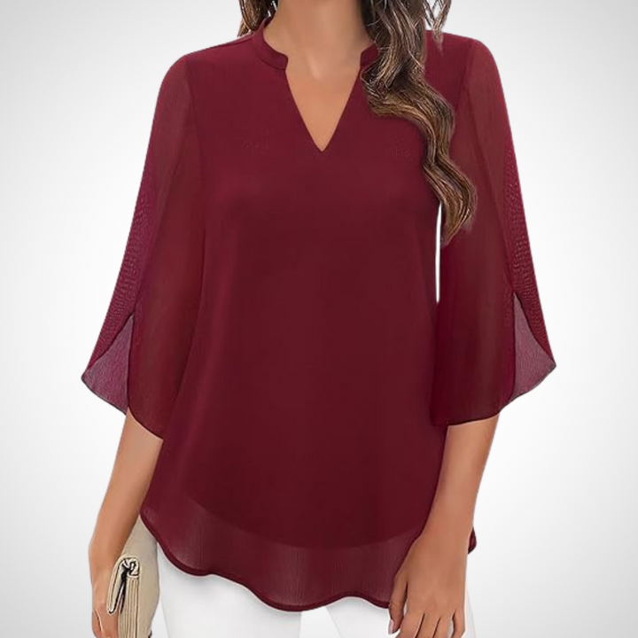 Schmeichelhafte, pflegeleichte Damen-Lagenbluse. Bietet maximalen Komfort und eleganten Look für jeden Anlass.