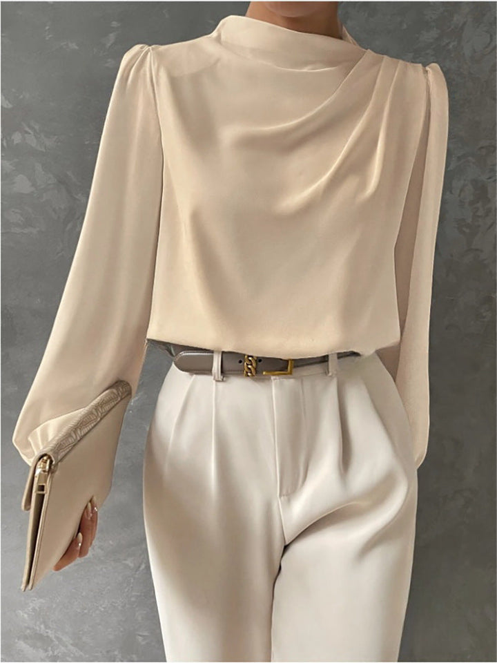 Elegante Damen Langarmbluse, bequem & vielseitig für Büro, Freizeit und stilvolle Mode.
