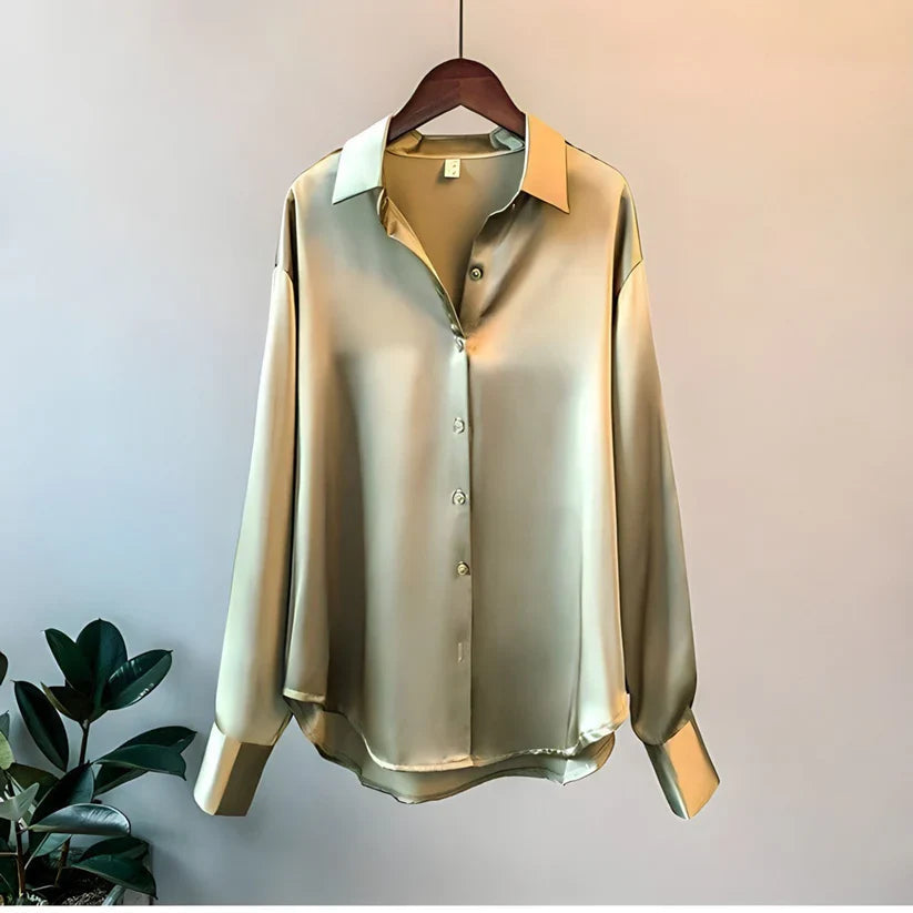 Professionelle Damen Business Bluse mit langen Ärmeln. Modernes Design perfekt für Büro & formelle Anlässe.