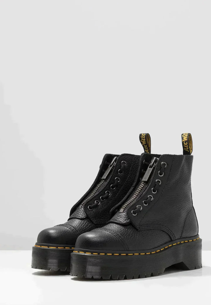 "Elegante Damen Lederschuhe mit dicker Sohle, robustes Design und vielseitiger Stil für jeden Anlass, hochwertiges Leder."