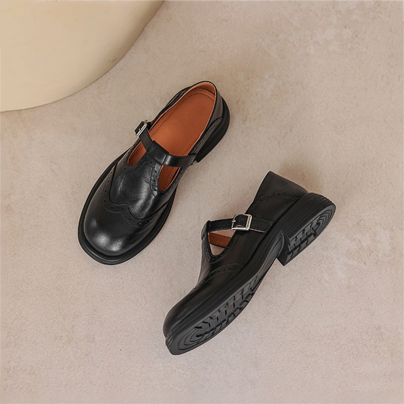 Stylische Damen Mary Janes Damenschuhe mit verstellbarem Riemen für Komfort & sicheren Tritt.