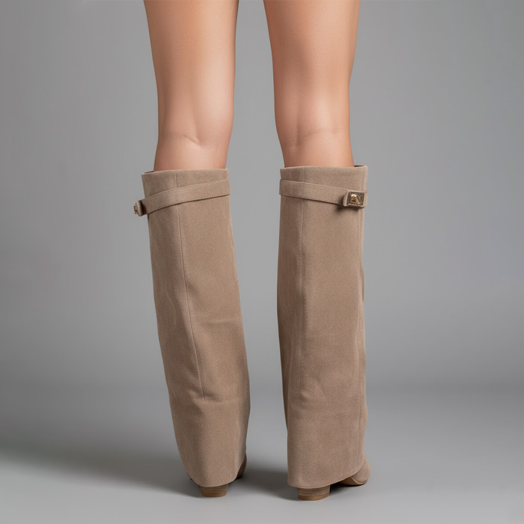 Elegante Damenschuhe: Overknee-Stiefel 'Yvonne' in schicker Wildlederoptik