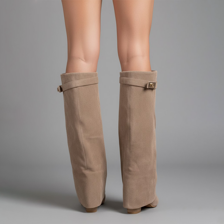 Elegante Damenschuhe: Overknee-Stiefel 'Yvonne' in schicker Wildlederoptik