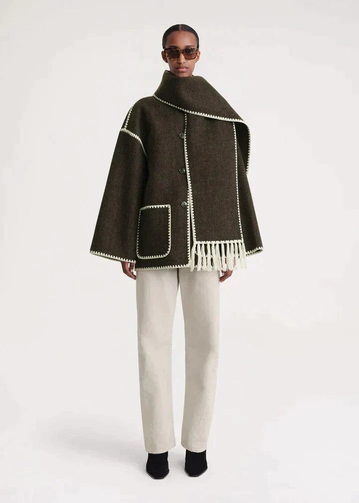 Schicke Damen Schaljacke; elegante Herbst-Winter-Jacke, perfekt als stilvolle Freizeitjacke.