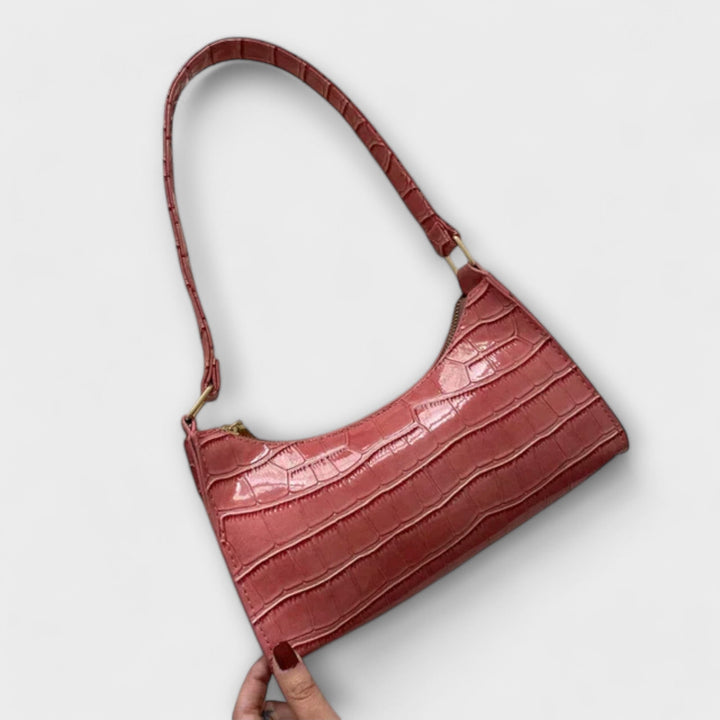 Klassische Damen Schultertasche, mattes Kunstleder, langlebig und elegant, vielseitig kombinierbar.