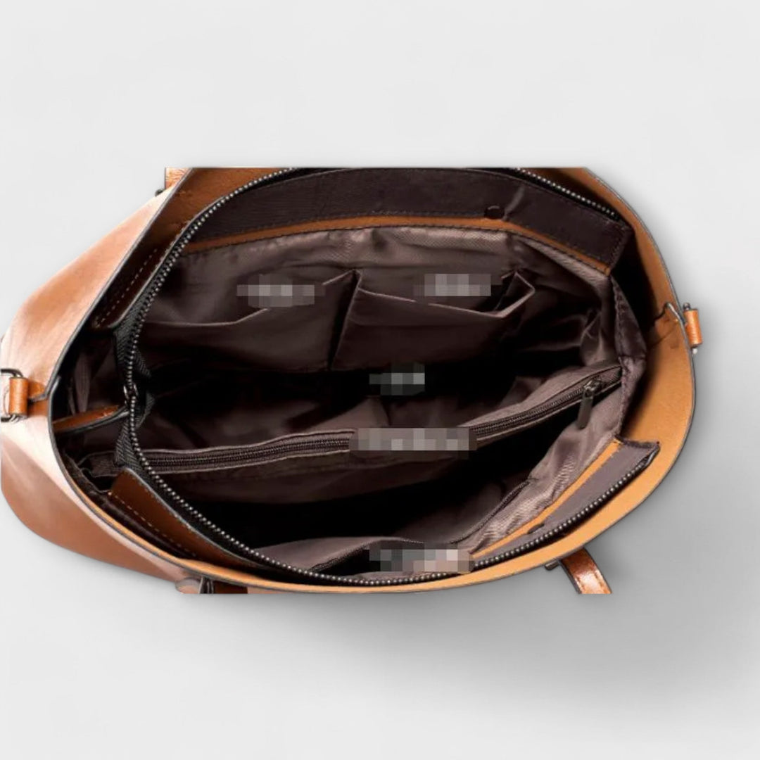 Schwarze exklusive Damen Schultertasche, elegante Alltagstasche für jeden Anlass.