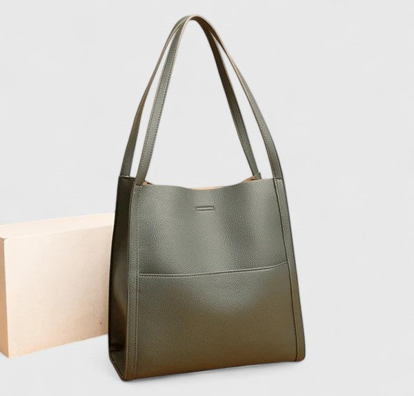 Elegante Damen Schultertasche in minimalistischem Design, perfekt für Büro & Alltag. Stilvolle Handtasche in Lederoptik.