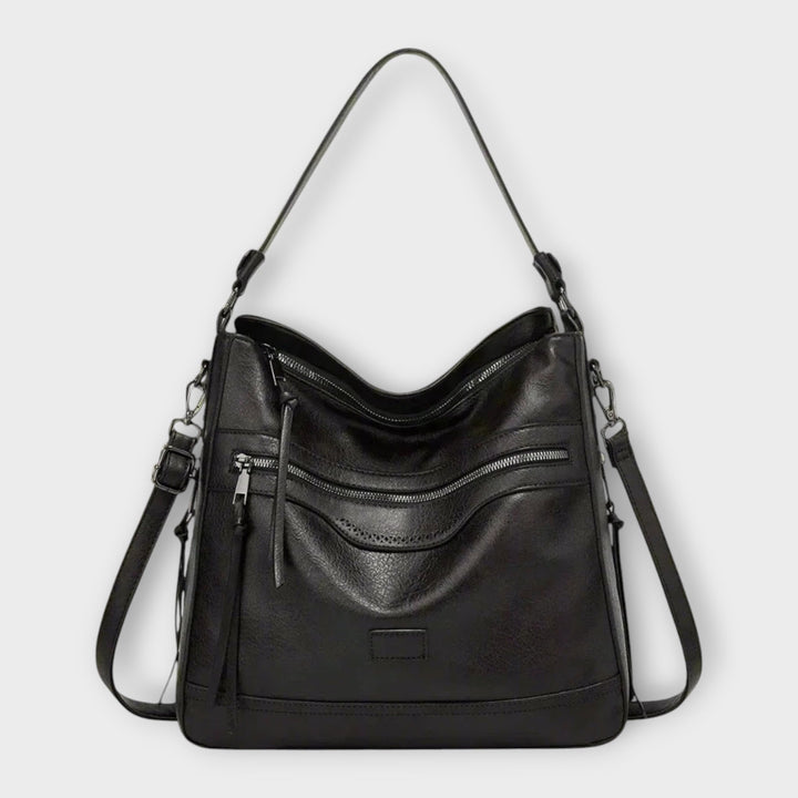 Elegante Damen Schultertasche in Schwarz, modern & vielseitig für Alltag und Freizeit.