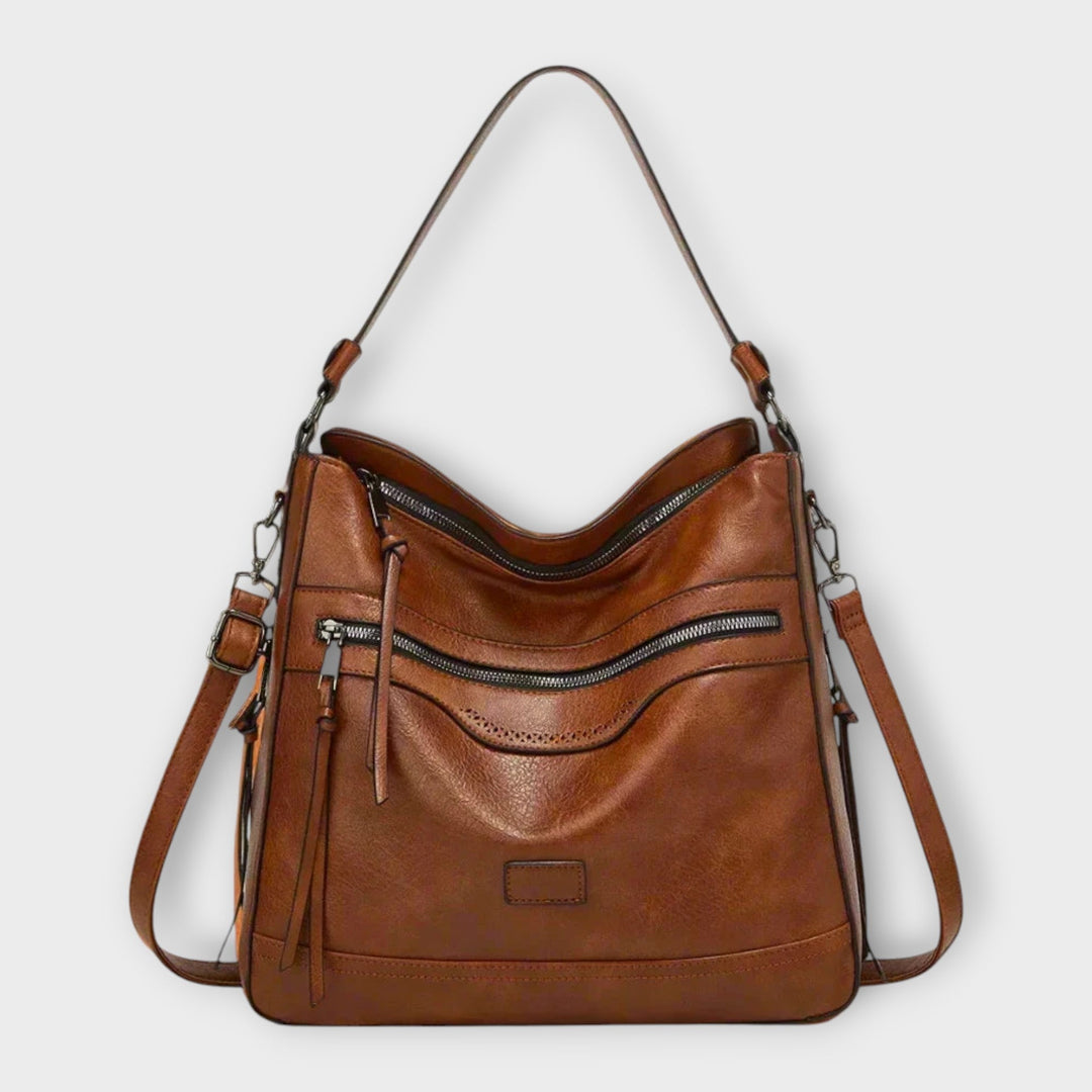 Stilvolle Damentasche in Braun, elegante Schultertasche für Frauen, perfekt als Alltagsaccessoire.