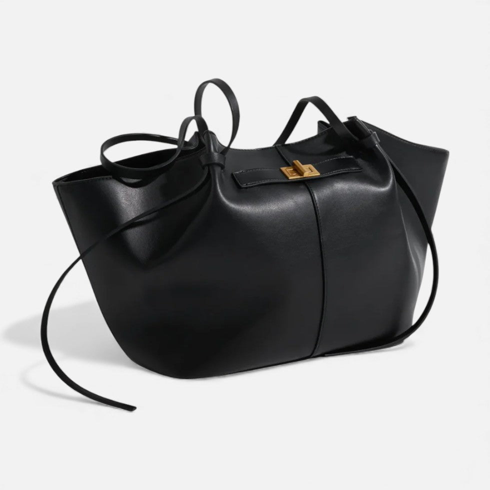 Stilvolle Damentasche in Shopper-Form aus Kunstleder. Braun oder Schwarz, ideal als geräumige Alltagstasche.