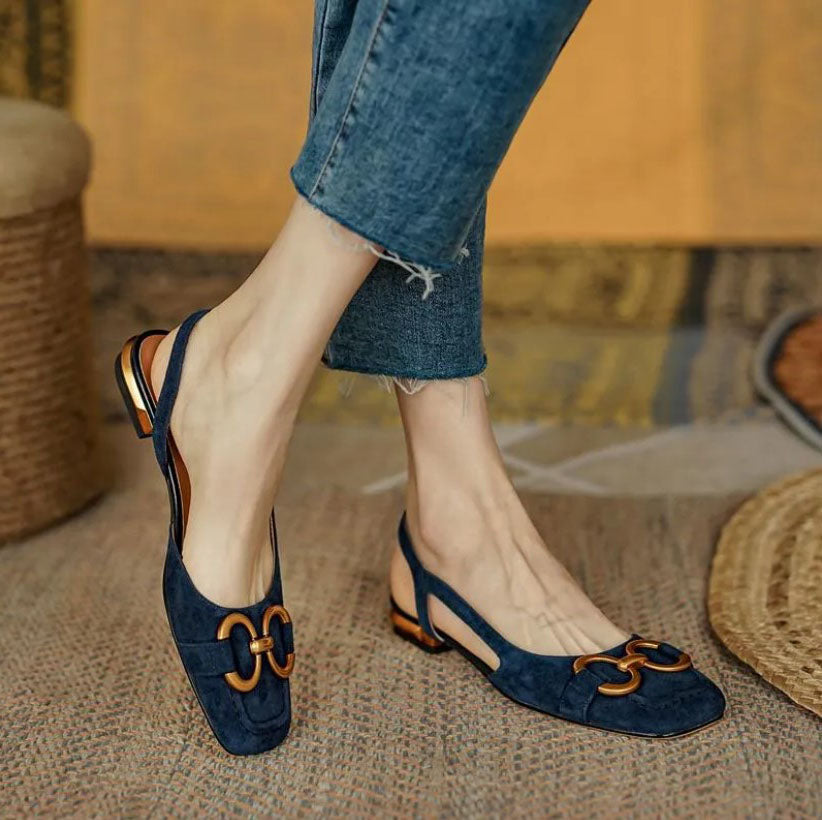 Elegante Damen Slingback Flats für Frühling, bieten Komfort und Stil für jeden Tag, ideal für Büro und Freizeit.