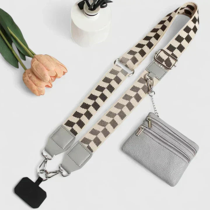 Minimalistische, elegante Damen Handytasche. Kompaktes und leichtes Crossbody-Accessoire.