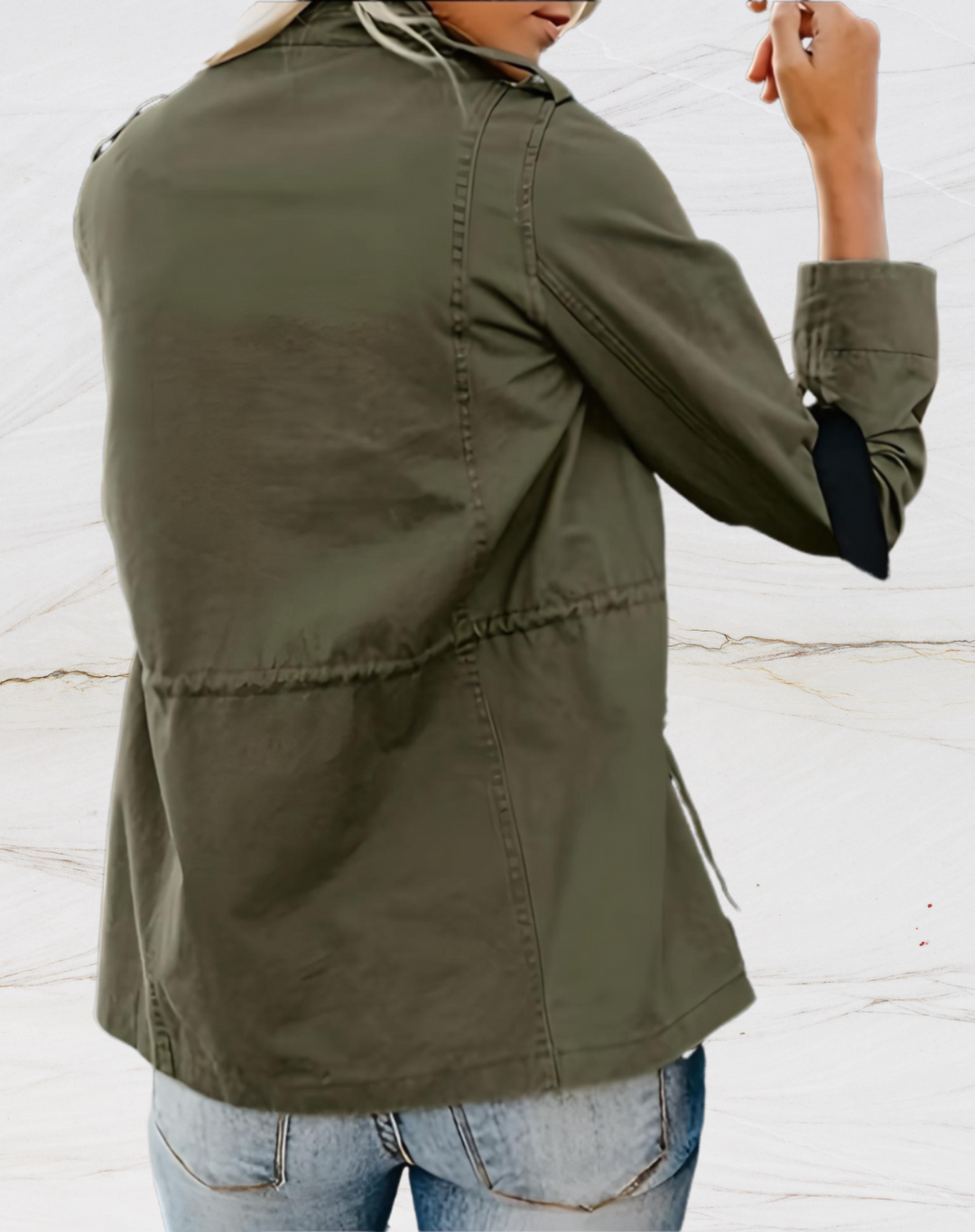 Schicke Damen-Reißverschlussjacke im Utility-Design, elegant und bequem für Freizeitlooks.