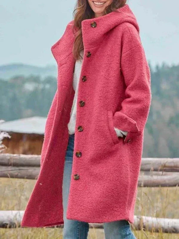 Elegante Damen Winter Longjacke im Slim Fit Design für Stil & Wärme. Warmer Damen Wintermantel, ideal für kalte Tage.