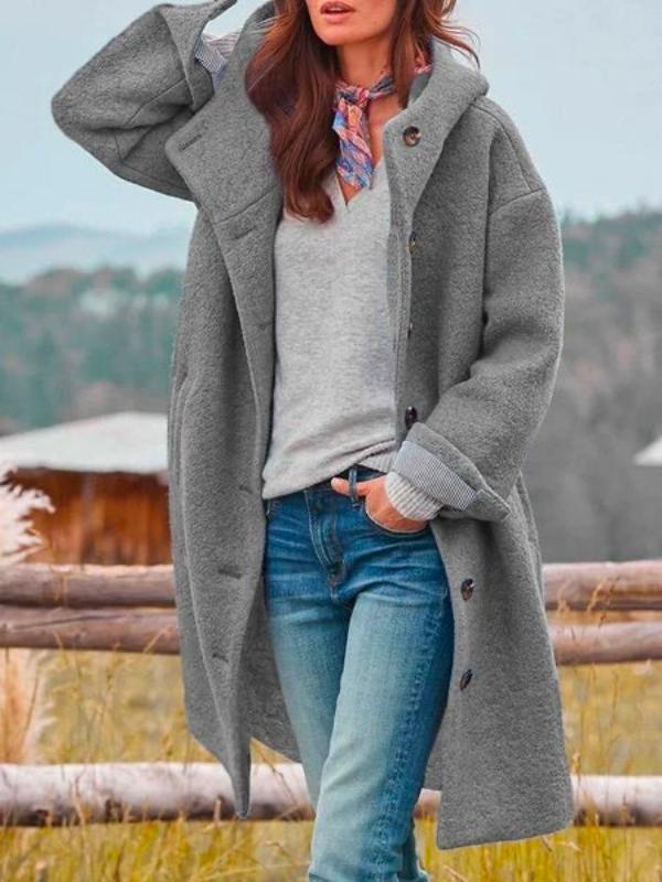 Warme Slim Fit Longjacke für Damen, perfekt für elegante Winteroutfits. Stilvolle Winterjacke Damen mit viel Wärme.