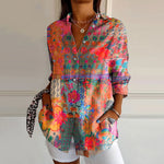 Vintage Patchwork-Blumenhemd