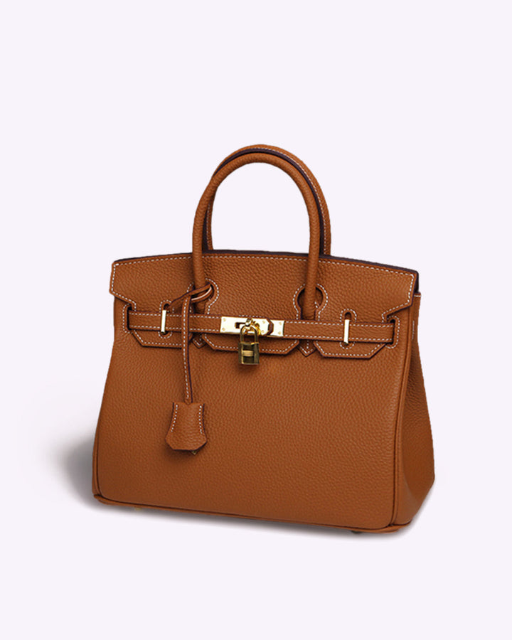 "Elegante Damenhandtasche aus hochwertigem Leder in Grau, vielseitiges Design, zeitlos und geräumig für jeden Anlass."