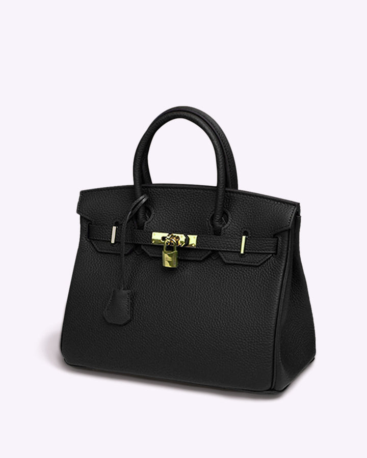 "Elegante Damenhandtasche aus hochwertigem Leder in Grau, vielseitiges Design, zeitlos und geräumig für jeden Anlass."