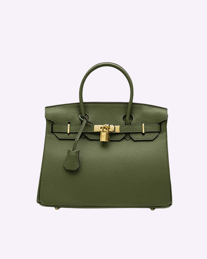 "Elegante Damenhandtasche aus hochwertigem Leder in Grau, vielseitiges Design, zeitlos und geräumig für jeden Anlass."