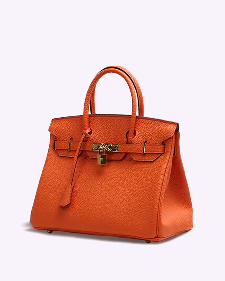 "Elegante Damenhandtasche aus hochwertigem Leder in Grau, vielseitiges Design, zeitlos und geräumig für jeden Anlass."