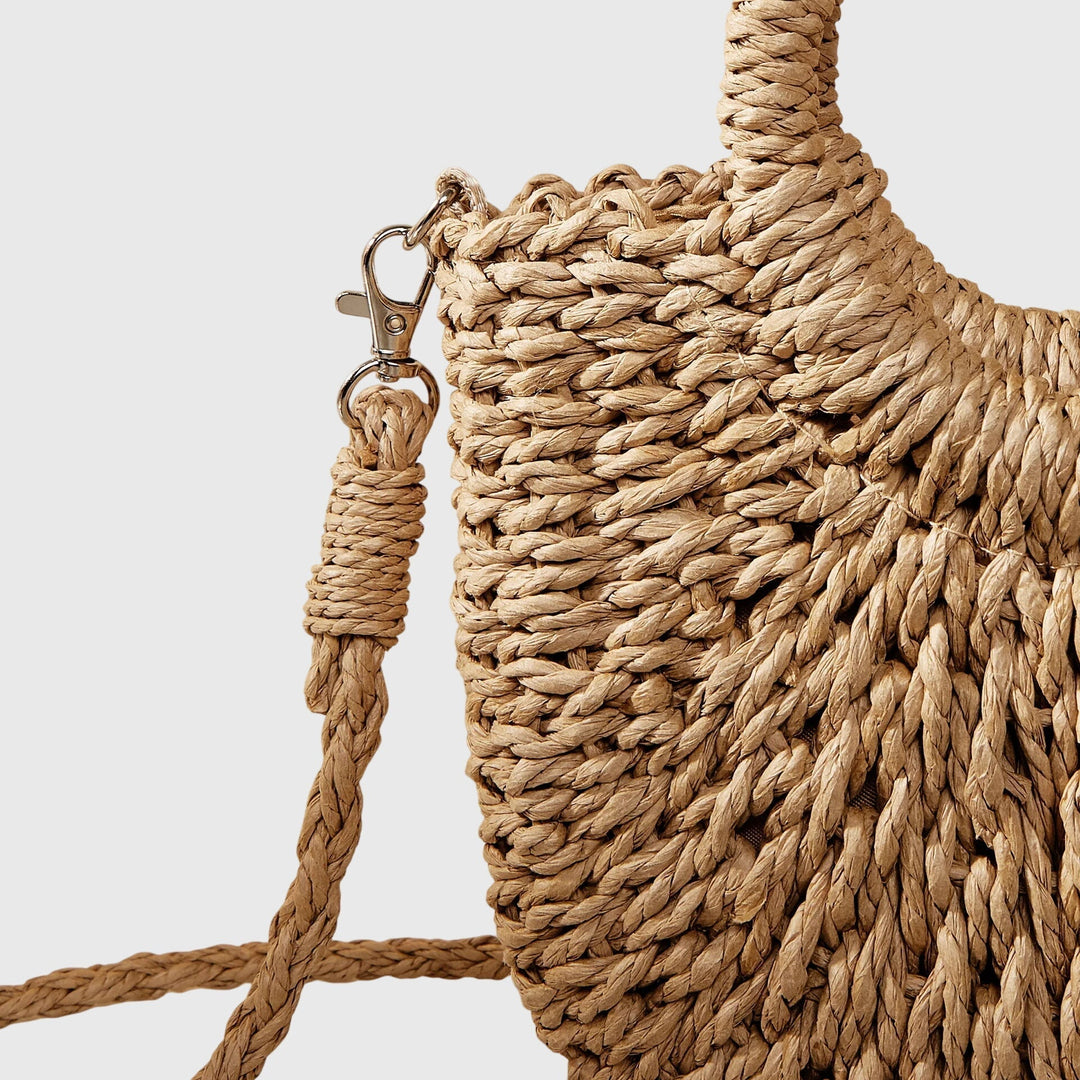 Edle Handtasche für Damen, eleganter Naturlook, ein Must-have für Sommeroutfits.