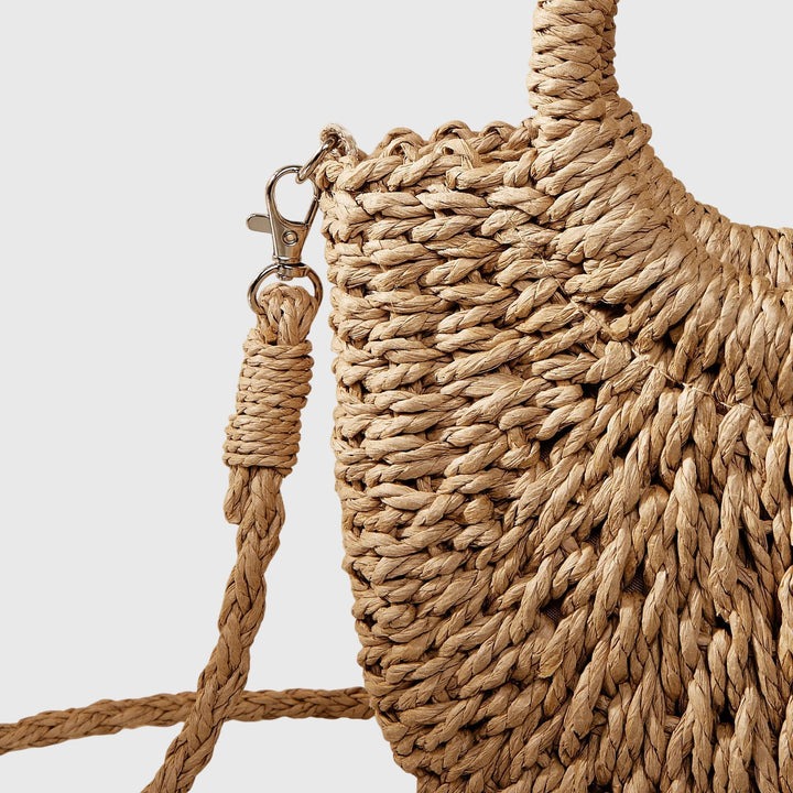 Edle Handtasche für Damen, eleganter Naturlook, ein Must-have für Sommeroutfits.