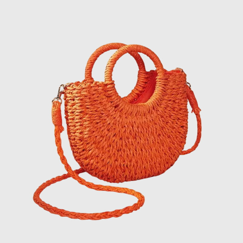 Handgefertigte Damen-Umhängetasche, eleganter Naturstil für ein stilvolles Sommer-Statement.