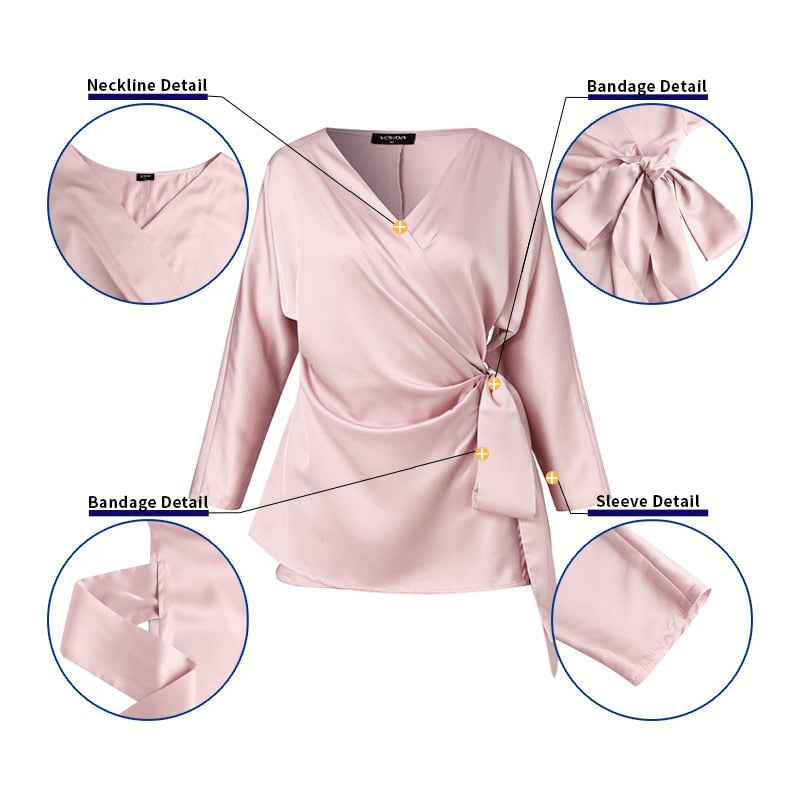 Abendbluse: Glamouröse glänzende Damenbluse, ideal für festliche Anlässe und elegante Abendmode.