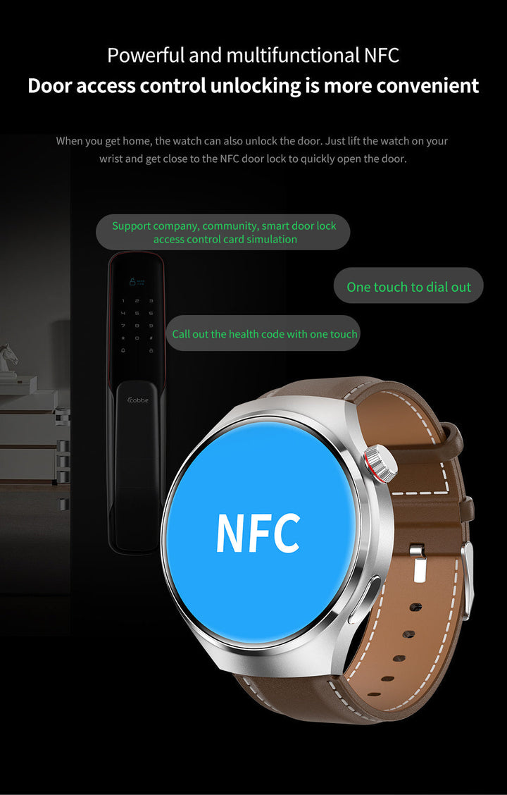 "Elegante GT4 Pro Smartwatch Herren, wasserdicht, schwarzes Gehäuse, AMOLED Display, GPS-Tracker, ideal für Sport"