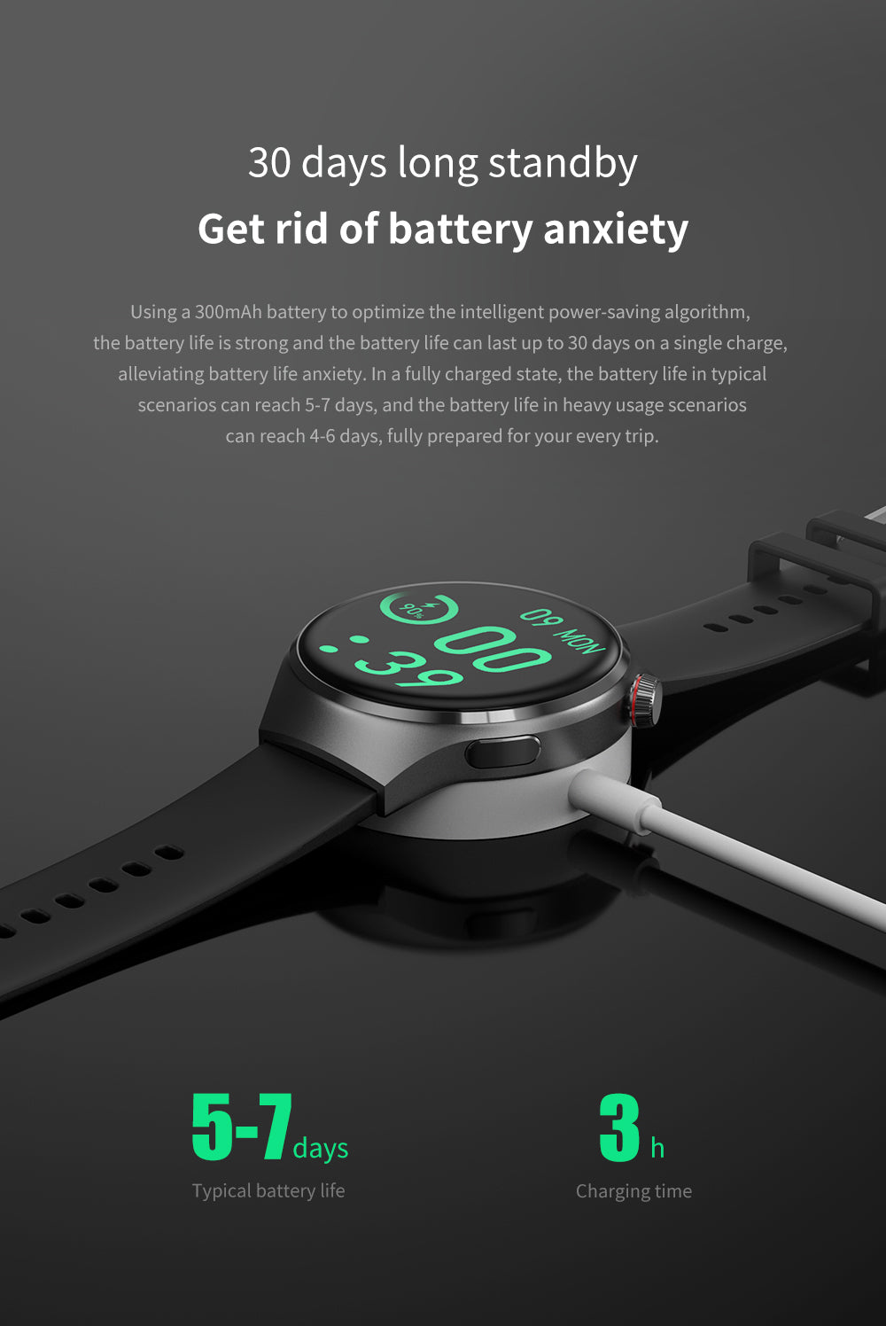 "Elegante GT4 Pro Smartwatch Herren, wasserdicht, schwarzes Gehäuse, AMOLED Display, GPS-Tracker, ideal für Sport"