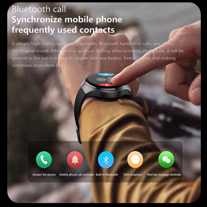 "Elegante GT4 Pro Smartwatch Herren, wasserdicht, schwarzes Gehäuse, AMOLED Display, GPS-Tracker, ideal für Sport"