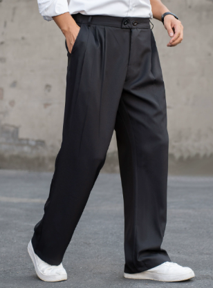 Elegante Herren Business Hose mit Bügelfalten für Frühling & Sommer in klassischem Schnitt.