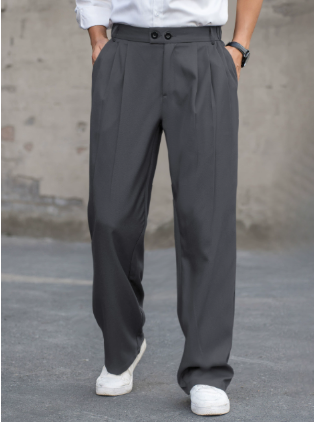 Klassische Herrenhose mit Bügelfalten, bequem und stilvoll für Frühling, Sommer und formelle Anlässe.