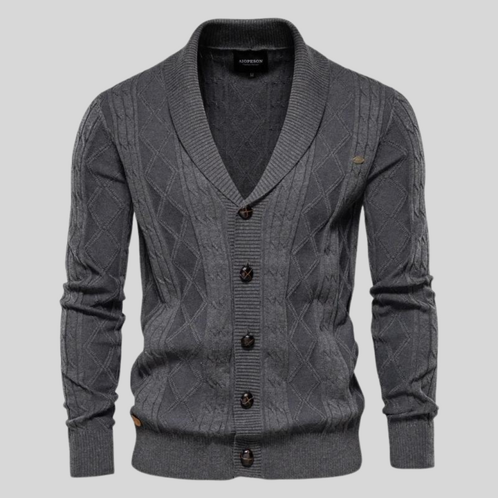 Hochwertige Herren Strickweste mit V-Ausschnitt, ideal zum Layering über Hemden im Büro oder Freizeit.