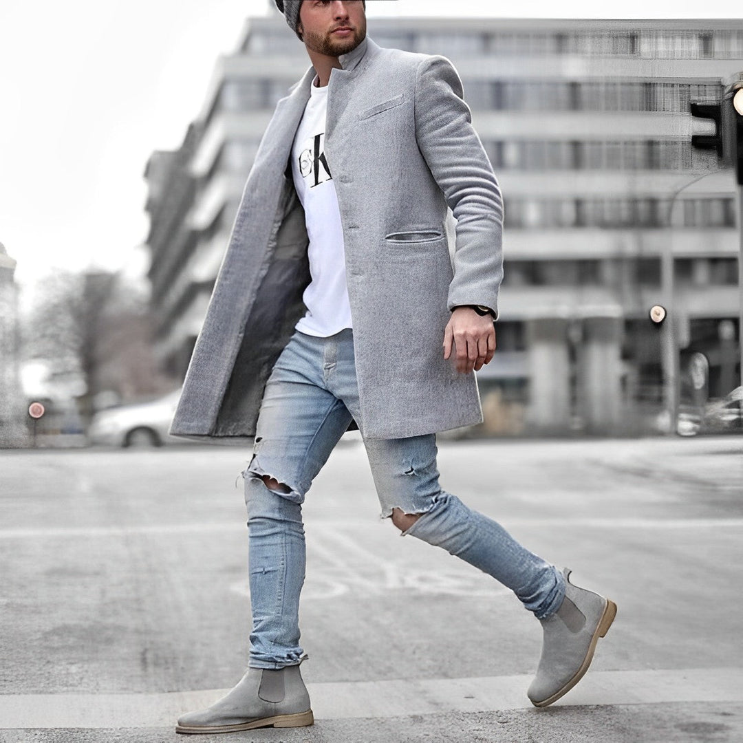 Elegante Herrenjacke in Grau, ideal für Business & Smart Casual. Vielseitiges Sakko für stilvolle Herren.