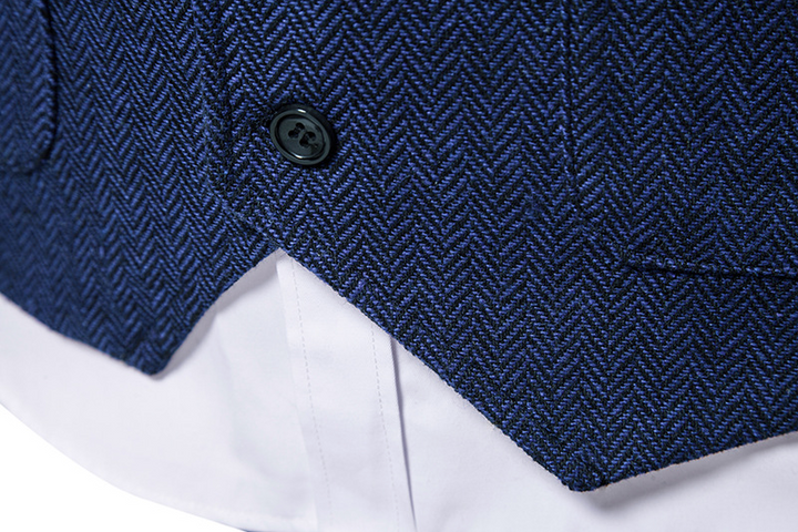 Modische Herrenweste in Grau, elegant geschnitten, passt perfekt zu Business- und Freizeit-Outfits.