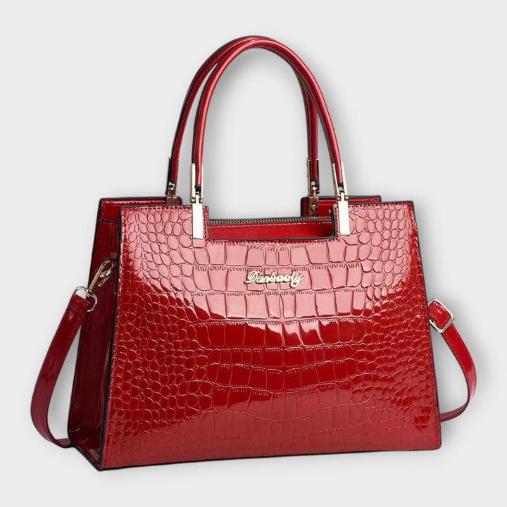 Vielseitige, klassische Damen Handtasche in eleganter Lederoptik. Modisches Accessoire für stilbewusste Frauen.