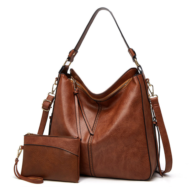 Elegante klassische Damen Ledertasche in zeitlosem Design. Stilvolle Handtasche für jeden Anlass.