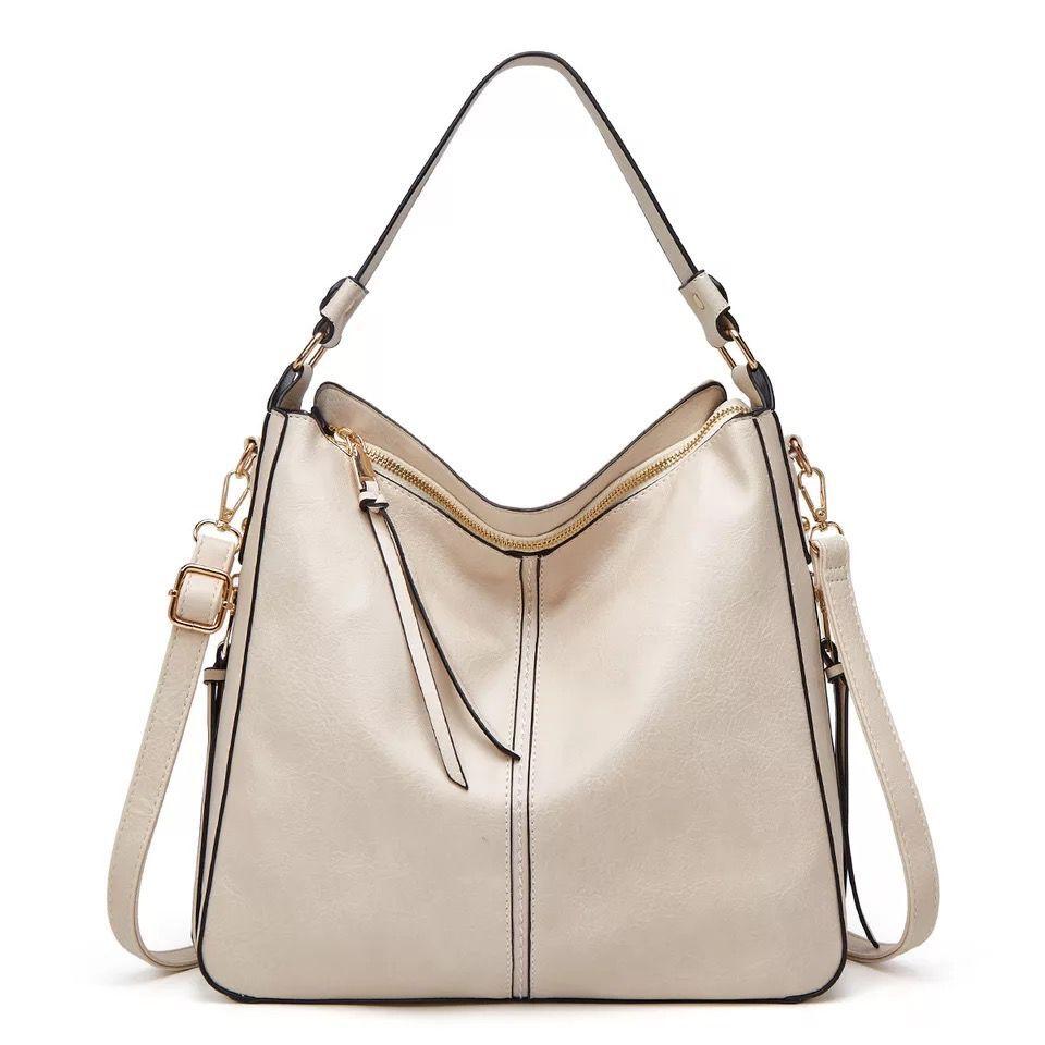 Klassische Damen Schultertasche aus Premium-Leder. Elegante Umhängetasche für Alltag & Büro.