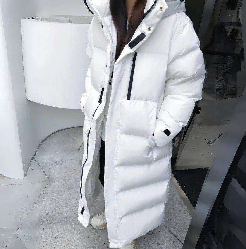 Vielseitige Damen Winterjacke, warmer langer Mantel für Freizeit & Alltag. Optimaler Schutz vor Kälte und Wind.