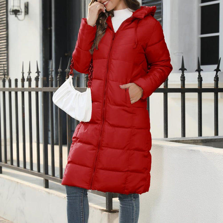 Bequeme lange Damen Kapuzen-Winterjacke, wasserfest & winddicht, für Outdoor und Stadt, elegant und warm.