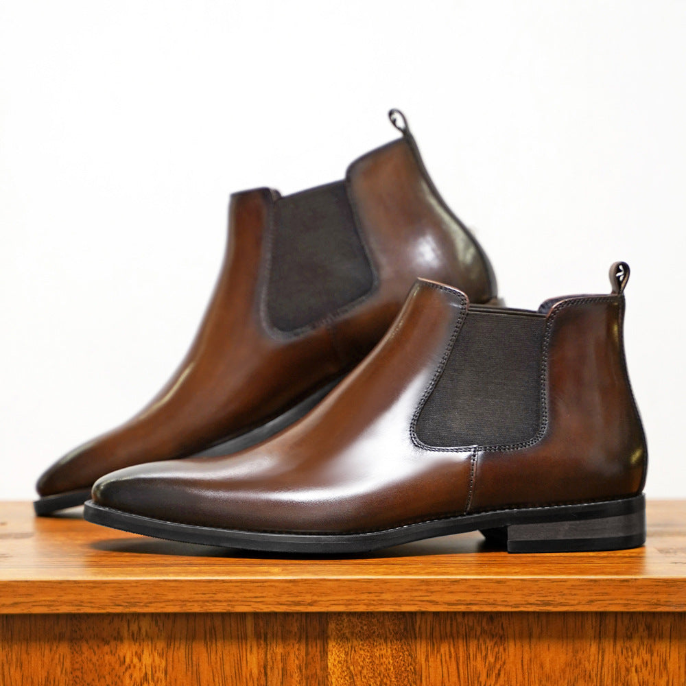 Zeitlose Herren Chelsea Boots, knöchelhoch und stilvoll, perfekt für Herbst und einen eleganten Look.