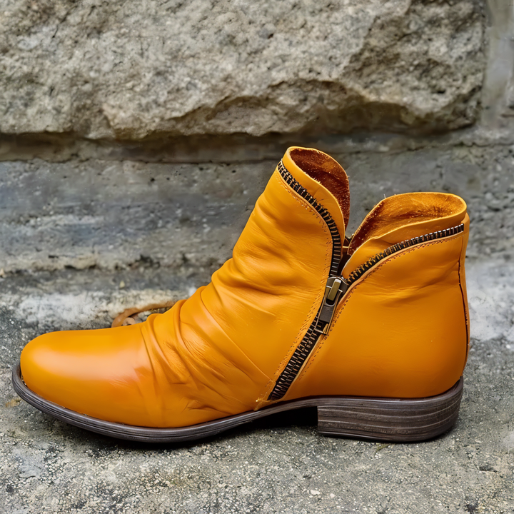 Unisex Business Casual Ankle Boots in Schwarz, elegant & komfortabel für den Herbst im Büro.