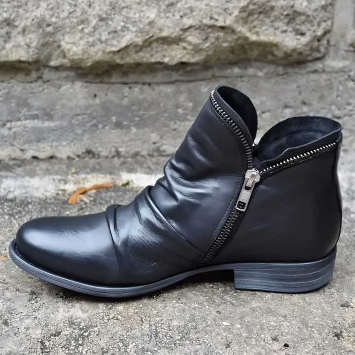 Stilvolle Unisex Herbst Ankle Boots in Schwarz, modische und bequeme Schuhe für den Alltag.
