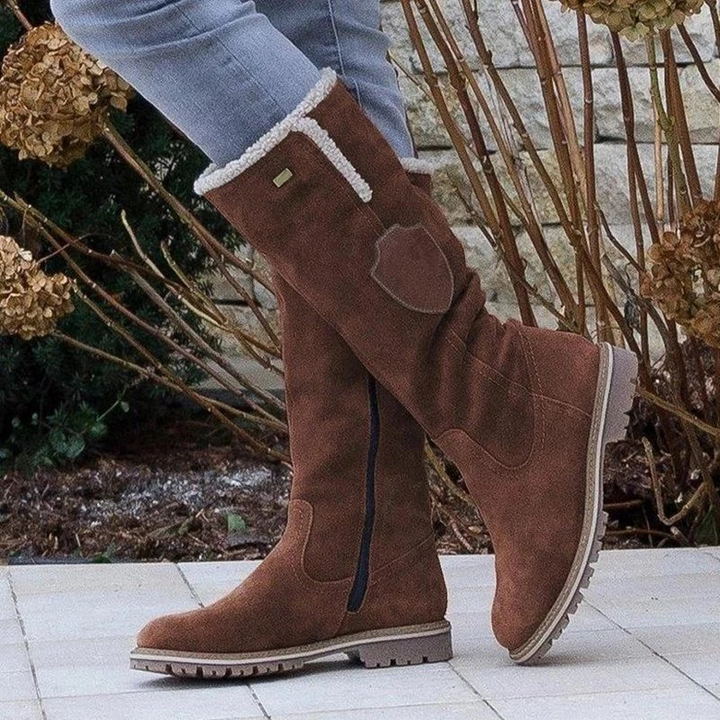 Elegante, warme knielange Damen-Winterstiefel für stilvolle Winter-Outfits und optimalen Kälteschutz.