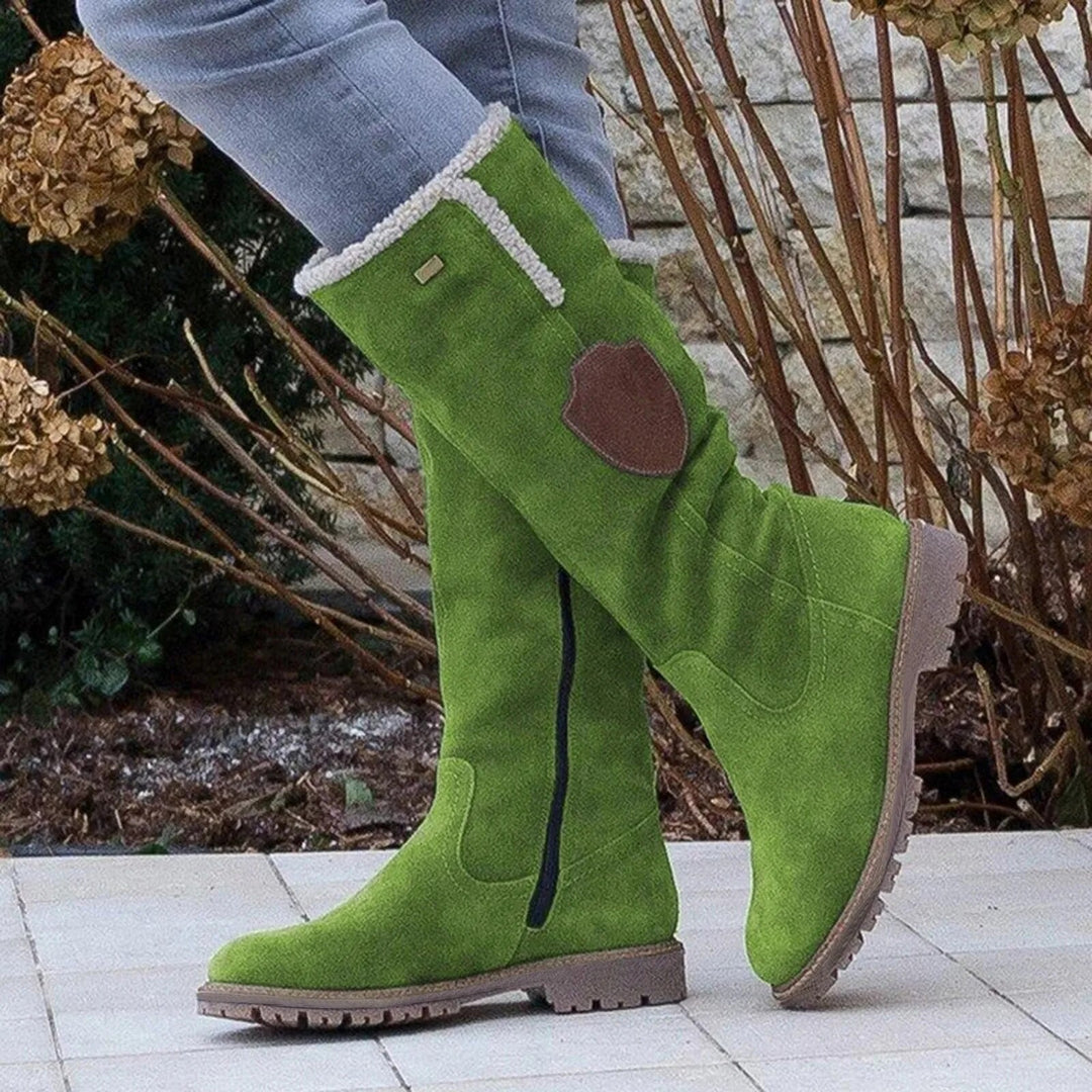 Modische, warme Damen-Winterstiefel knielang, perfekt für eine elegante Erscheinung und Komfort im Winter.