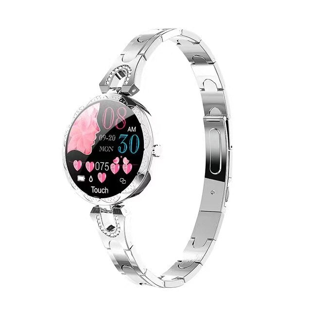 Moderne Damen Smartwatch, wasserdicht, mit schlankem Design und verschiedenen Zifferblättern für jeden Anlass.